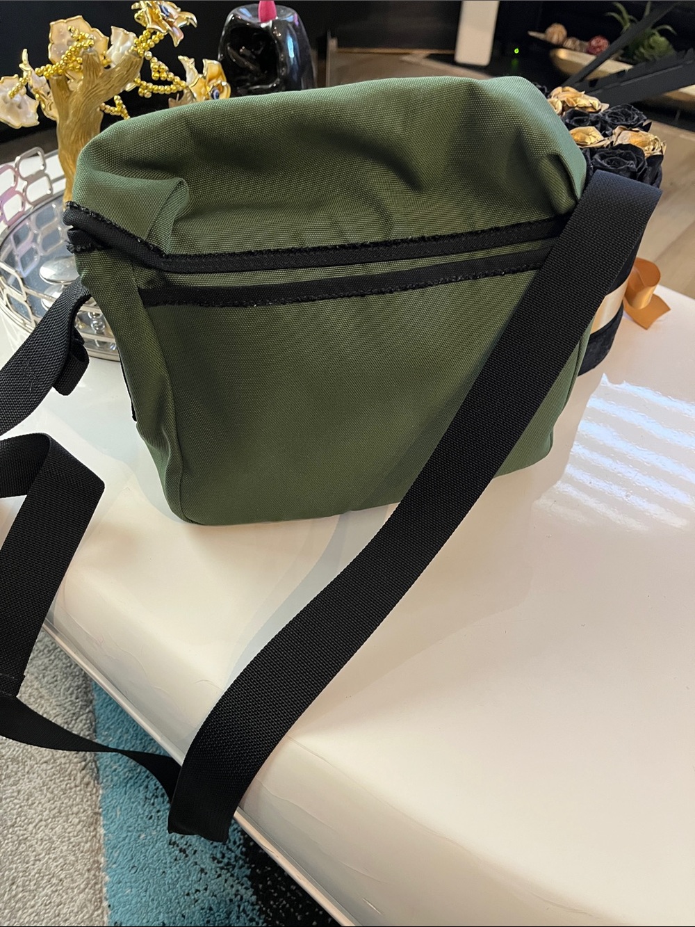 Olive Green Crossbody Utility Bag - Picture 4 of 4